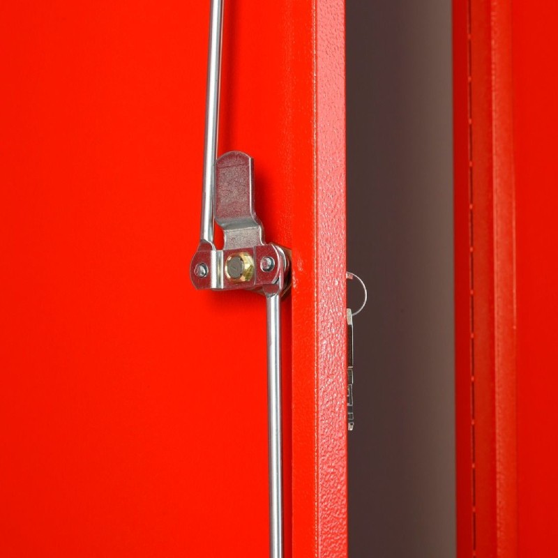 Szafa ubraniowa Metalkas TG-4MSU-ECO z czerwonymi drzwiami